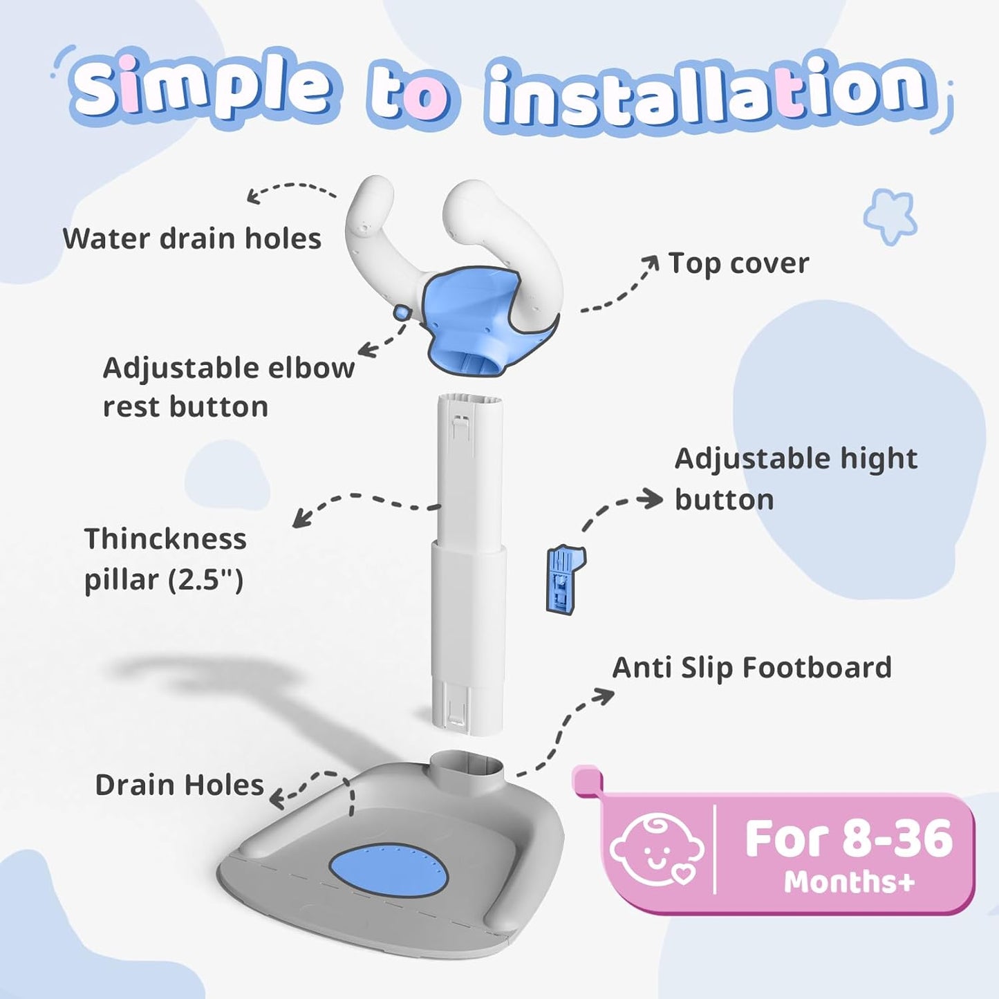 Baby Shower Adjustable Stand