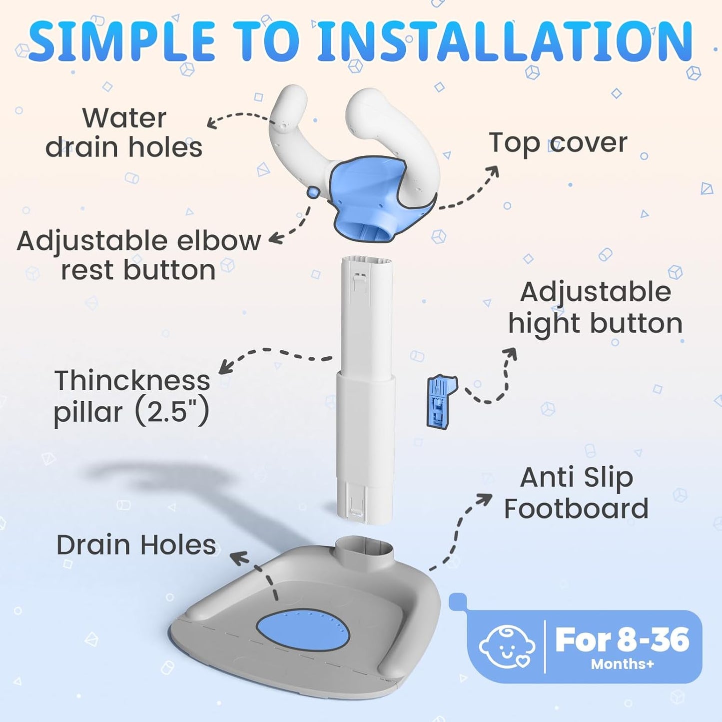 Baby Shower Adjustable Stand